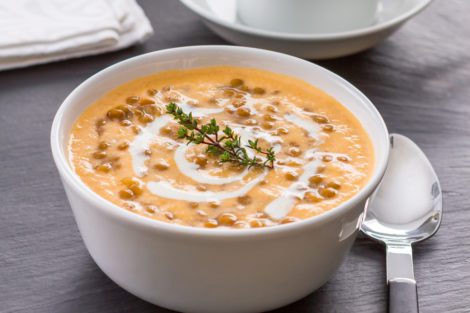 Red Lentil & Chilli Chickpea Soup recipe from Slim R Us