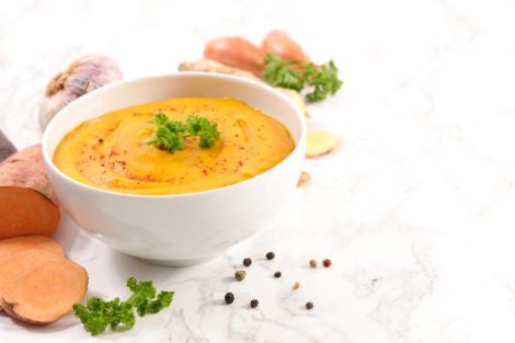 Sweet Potato & Onion Soup for a perfect weight loss lunch recipe